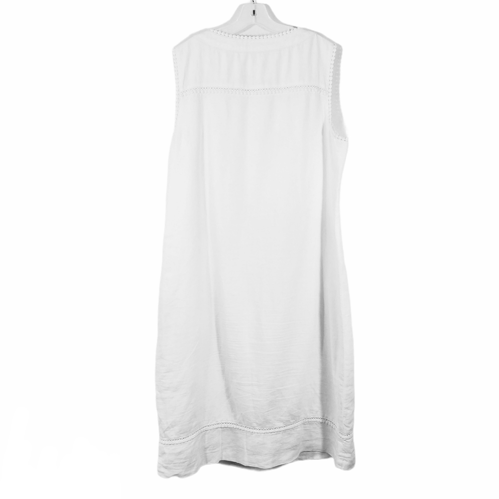 Boden White Sleeveless Lace-Trim Sheath Dress - Picture 3 of 3